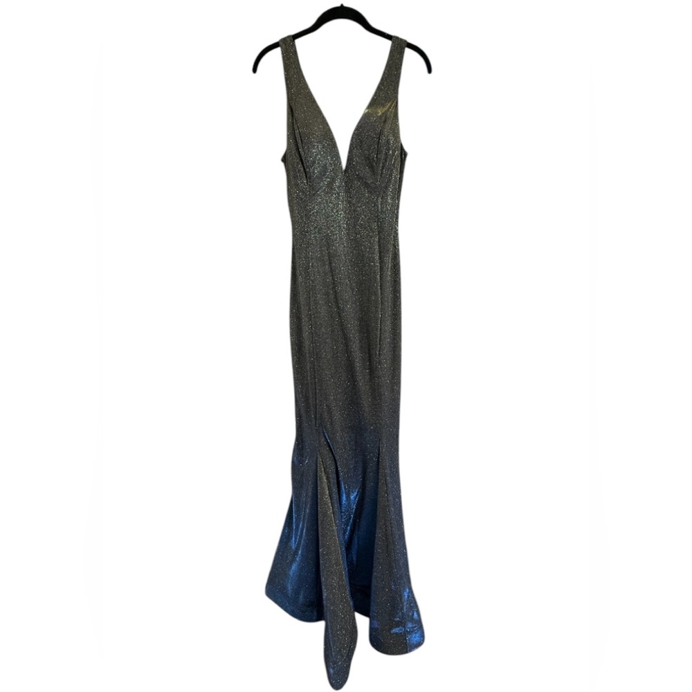 Bailey Blue Grey/Blue Sparkly Floor Length Formal Dress Sz(9)